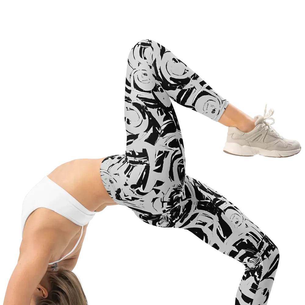 Inkstorm Bloom on Leggings — Right