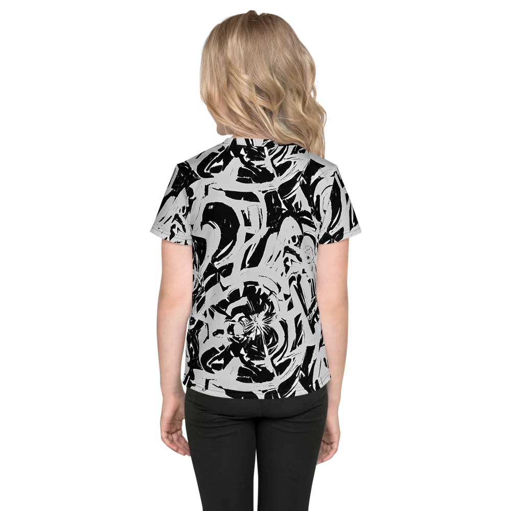 Inkstorm Bloom on Kids Crew Neck T-Shirt — Back