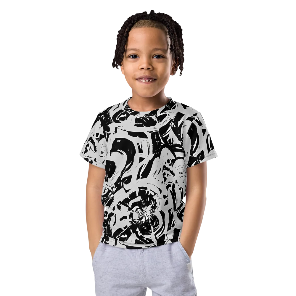 Inkstorm Bloom on Kids Crew Neck T-Shirt — Front