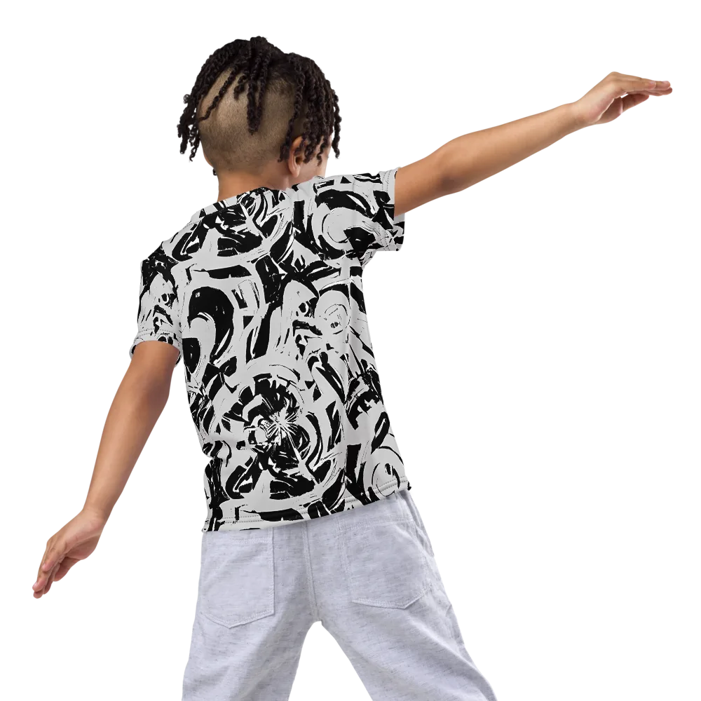 Inkstorm Bloom on Kids Crew Neck T-Shirt — Back