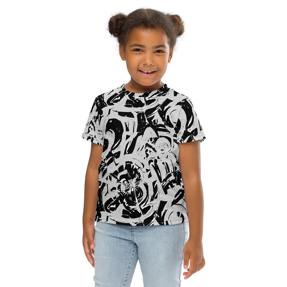 Inkstorm Bloom on Kids Crew Neck T-Shirt — Front