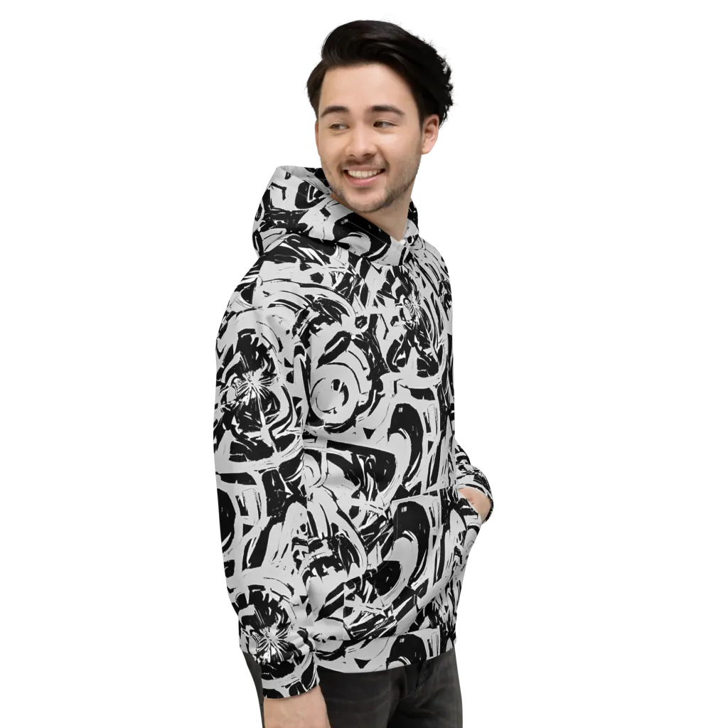 Inkstorm Bloom on Hoodie — Right