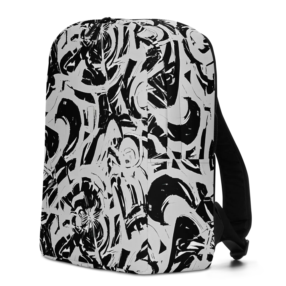 Inkstorm Bloom on Minimalist Backpack — Left