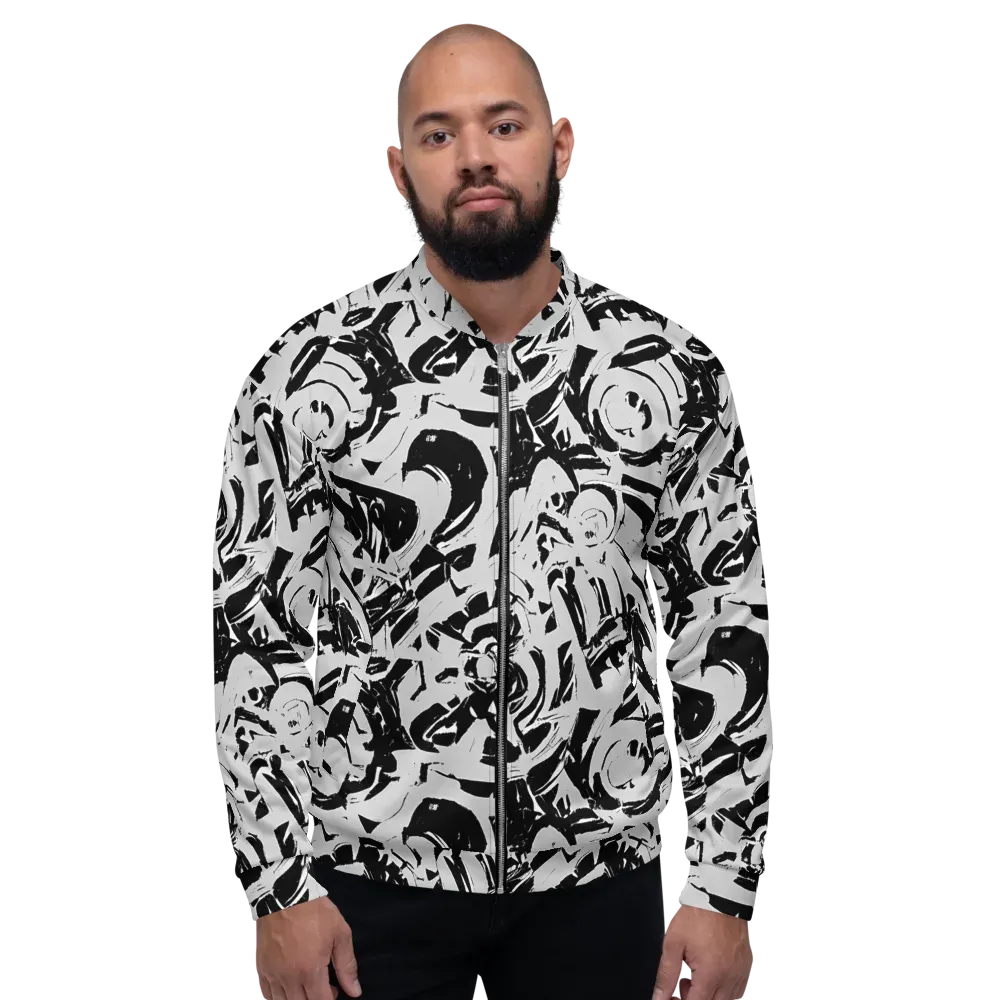 Inkstorm Bloom on Bomber Jacket — Front