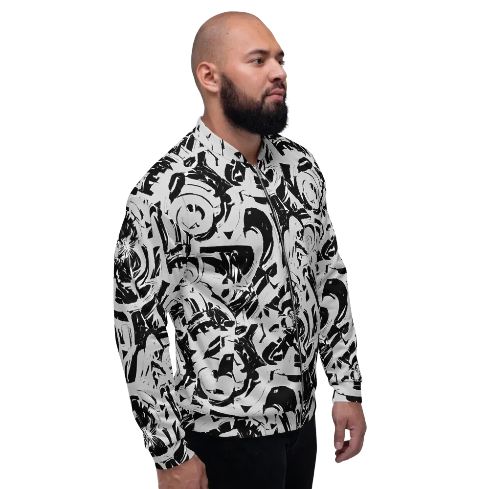 Inkstorm Bloom on Bomber Jacket — Right