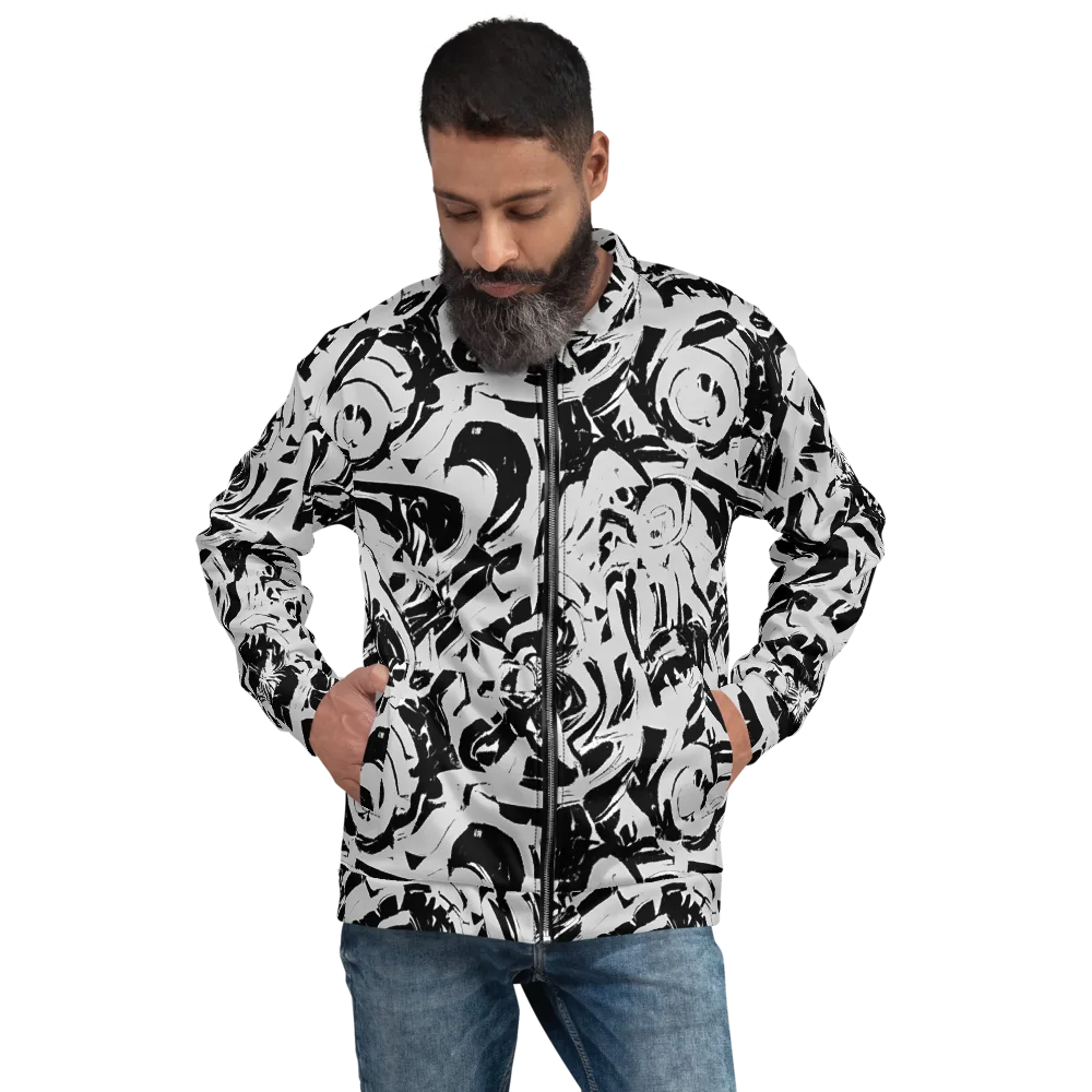 Inkstorm Bloom on Bomber Jacket — Front