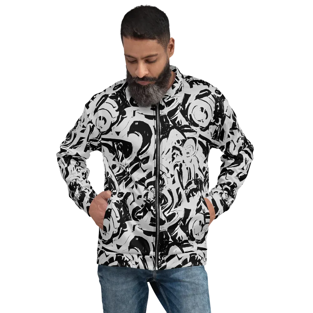 Inkstorm Bloom on Bomber Jacket — Front