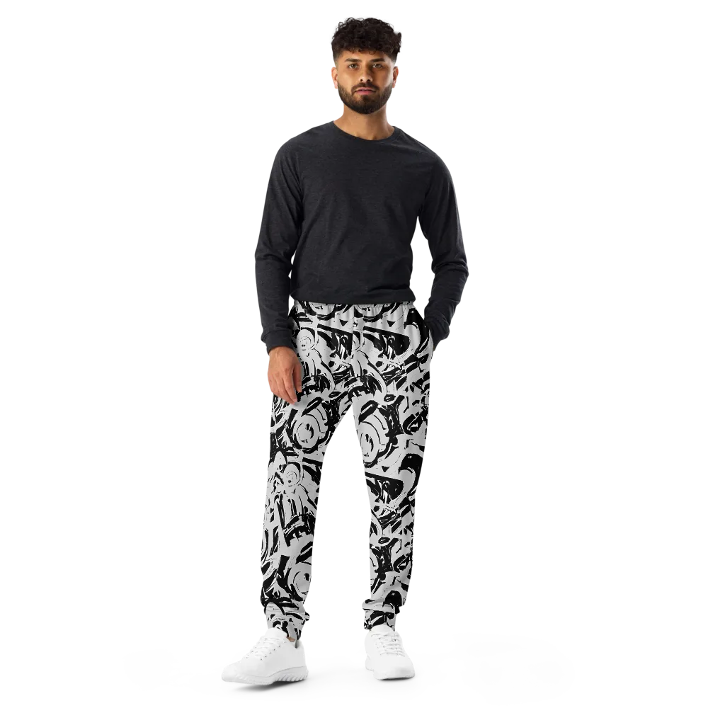 Inkstorm Bloom on Men's Joggers — Front