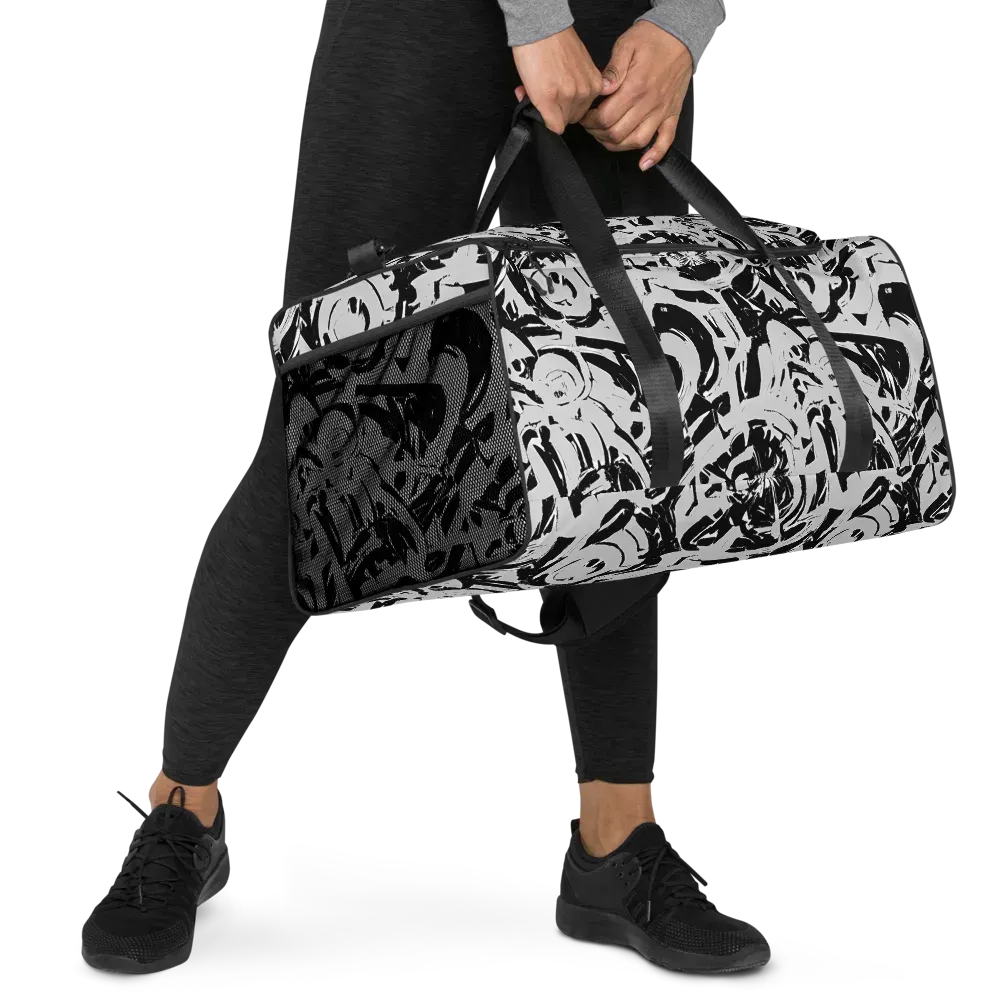 Inkstorm Bloom on Duffle Bag — Right Front