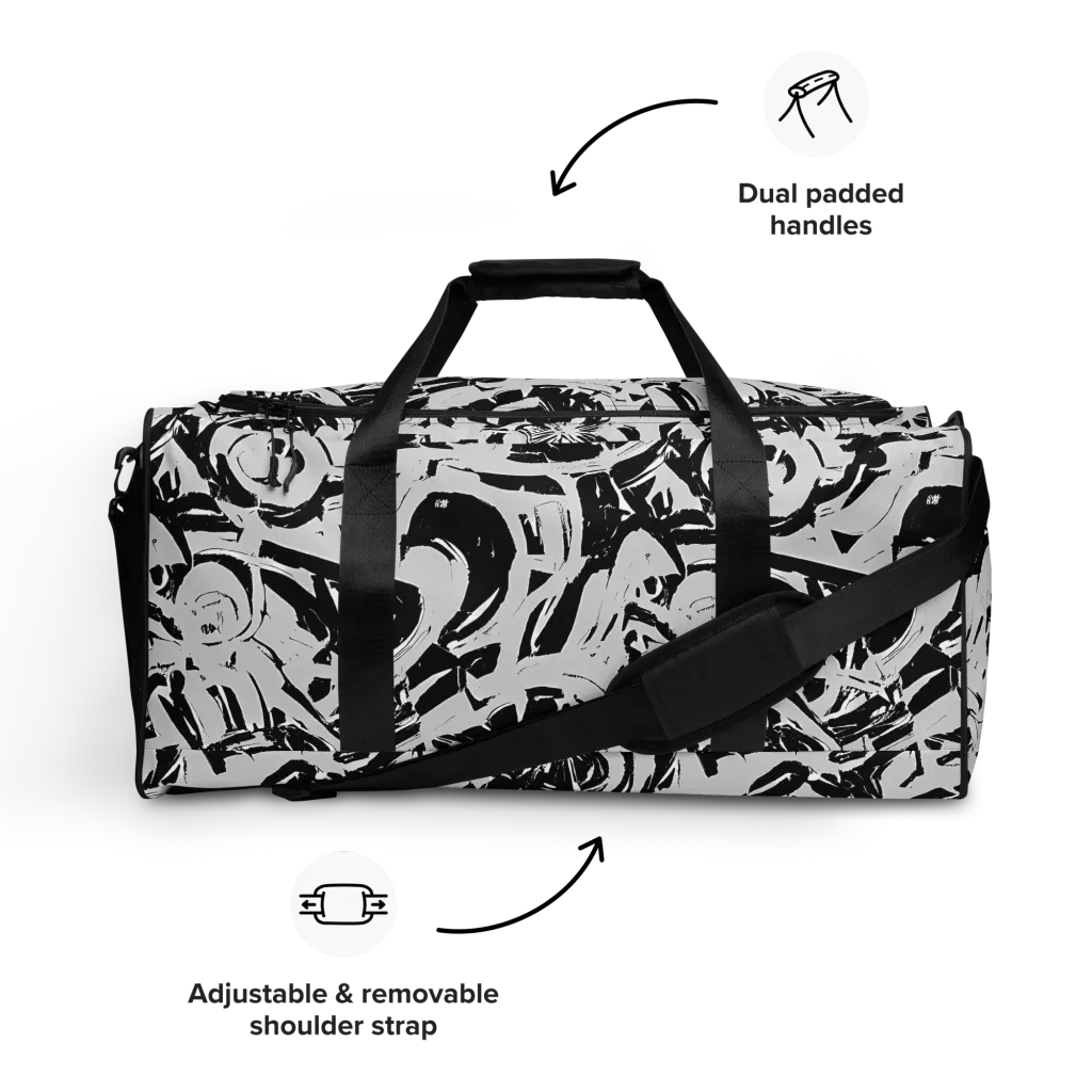 Inkstorm Bloom on Duffle Bag — Front