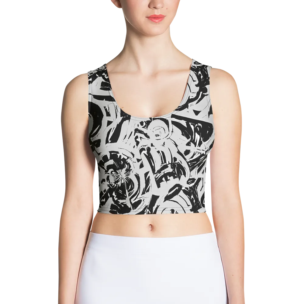 Inkstorm Bloom on Crop Top — Front