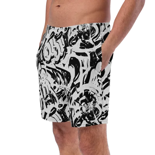 Inkstorm Bloom on a Swim Trunks