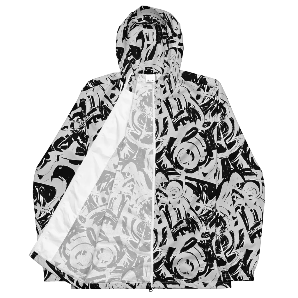 Inkstorm Bloom on Men's Windbreaker — Front
