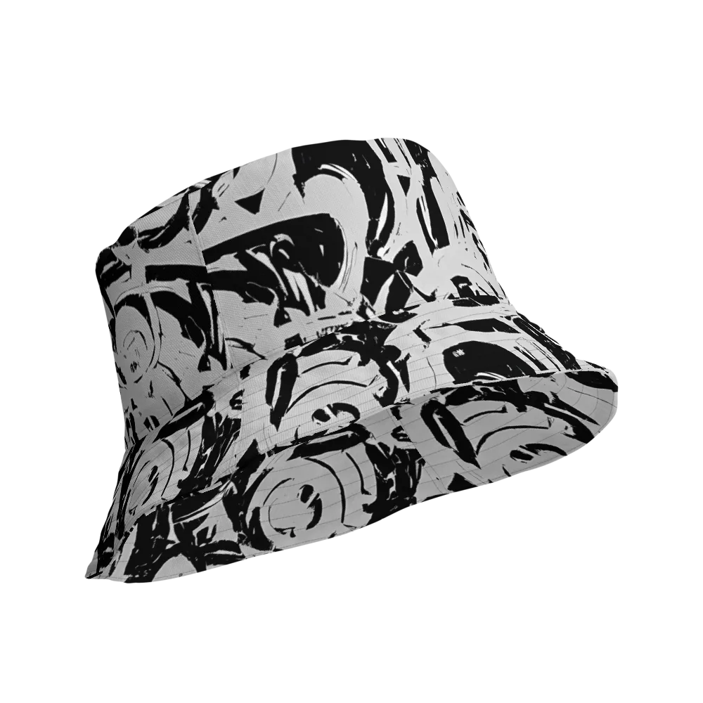 Inkstorm Bloom on Reversible Bucket Hat — Product details Outside