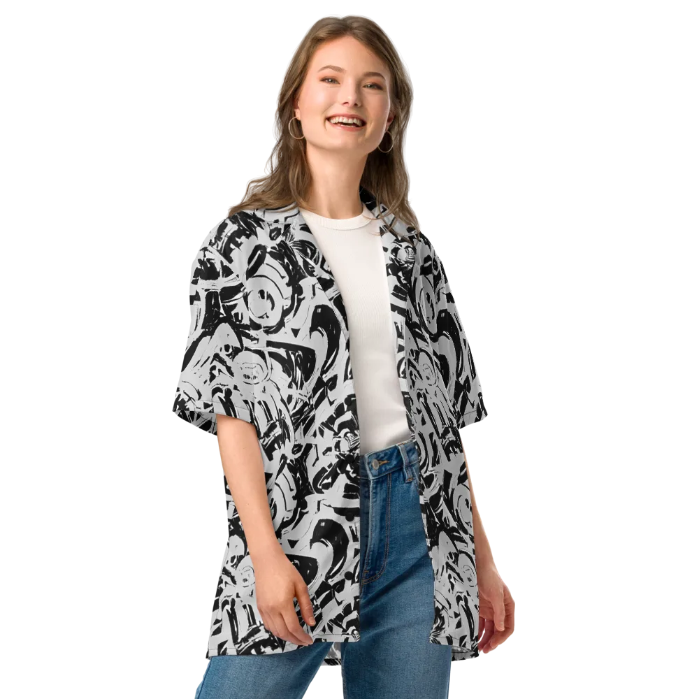 Inkstorm Bloom on Button Shirt — Front