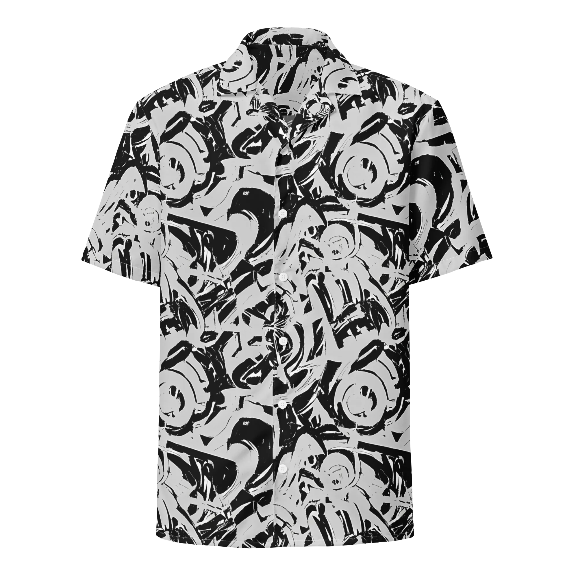 Inkstorm Bloom on Button Shirt — Front