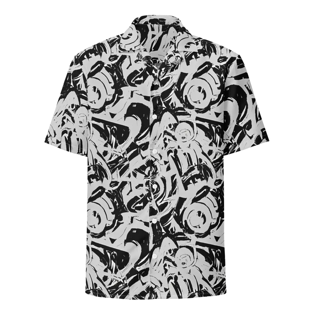 Inkstorm Bloom on Button Shirt — Front