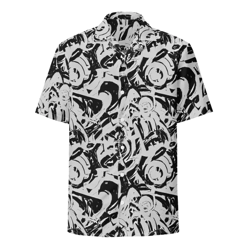 Inkstorm Bloom on a Button Shirt