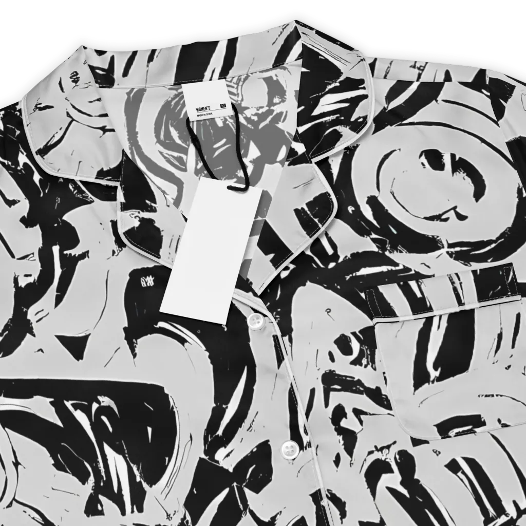 Inkstorm Bloom on Women's Short Sleeve Pajama Top — Product details