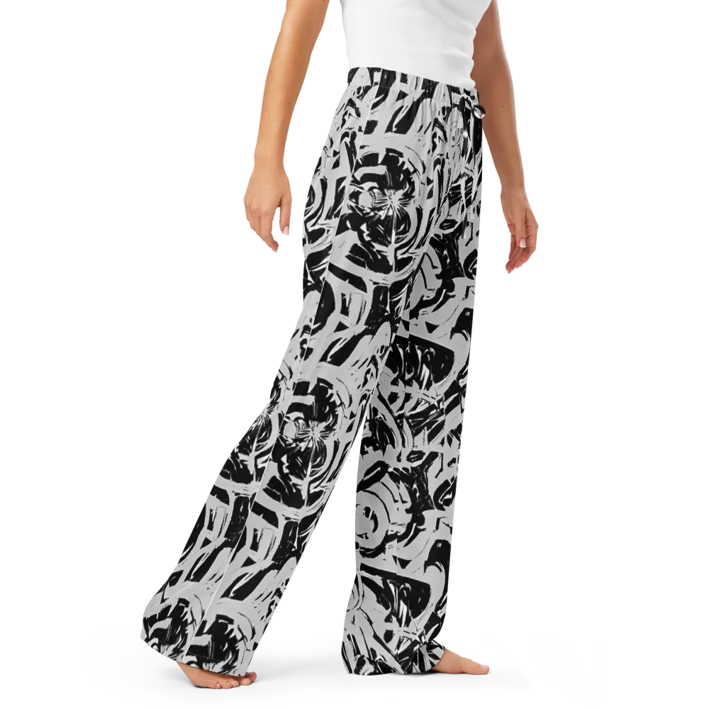 Inkstorm Bloom on Women's Pajama Pants — Right Front