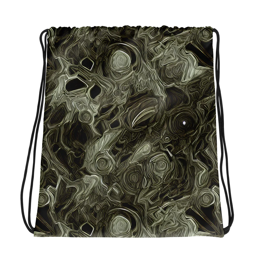 Olive Vortex on Drawstring Bag — Photo