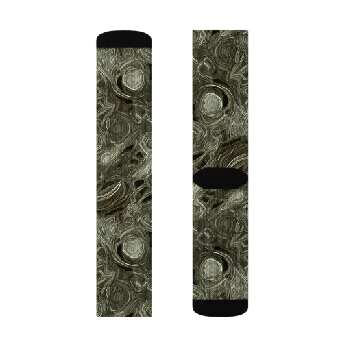 Olive Vortex on a Socks
