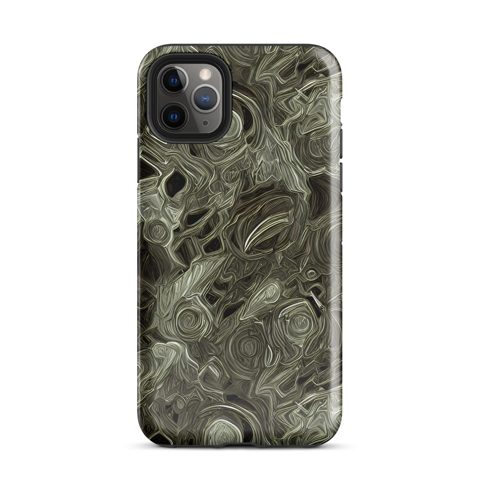 Olive Vortex on Tough Case for iPhone® — Front