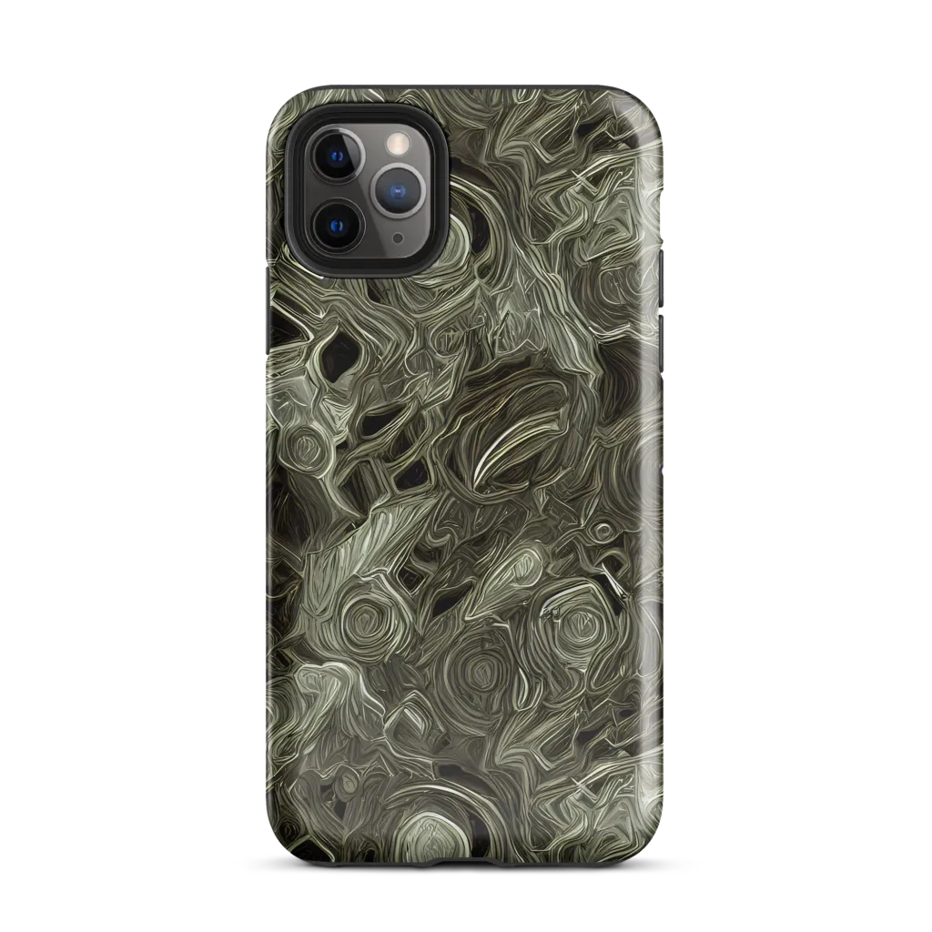 Olive Vortex on Tough Case for iPhone® — Front