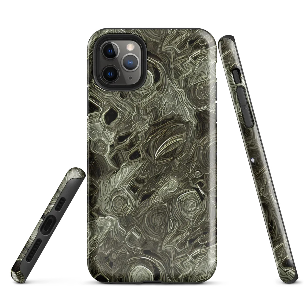 Olive Vortex on Tough Case for iPhone® — Front