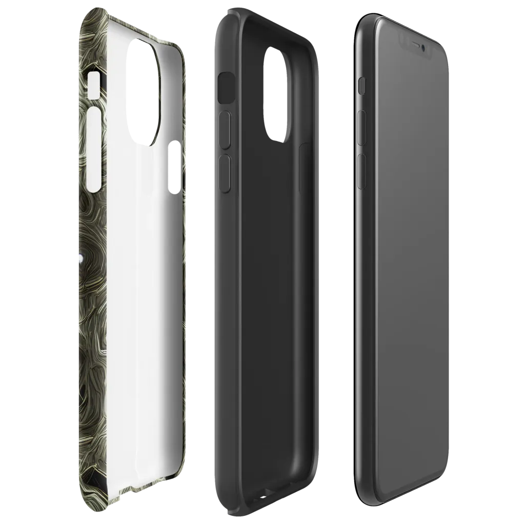 Olive Vortex on Tough Case for iPhone® — Right