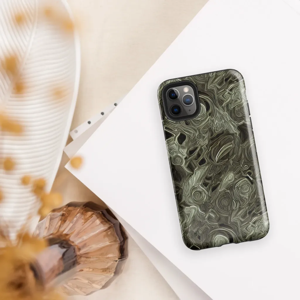 Olive Vortex on Tough Case for iPhone® — Front