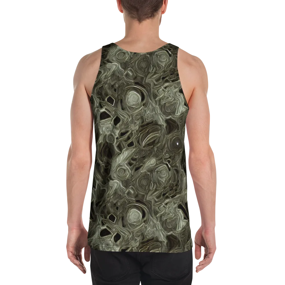 Olive Vortex on Men's Tank Top — Back