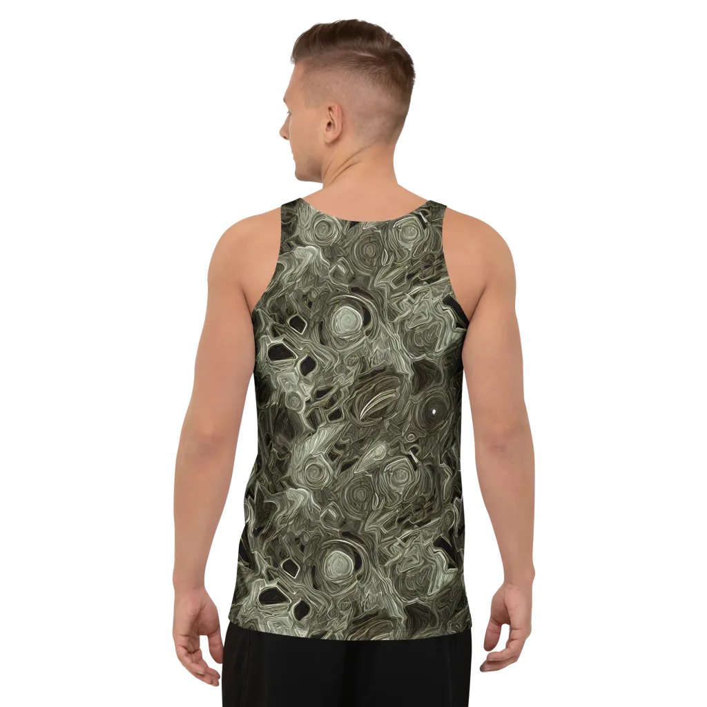 Olive Vortex on Men's Tank Top — Back