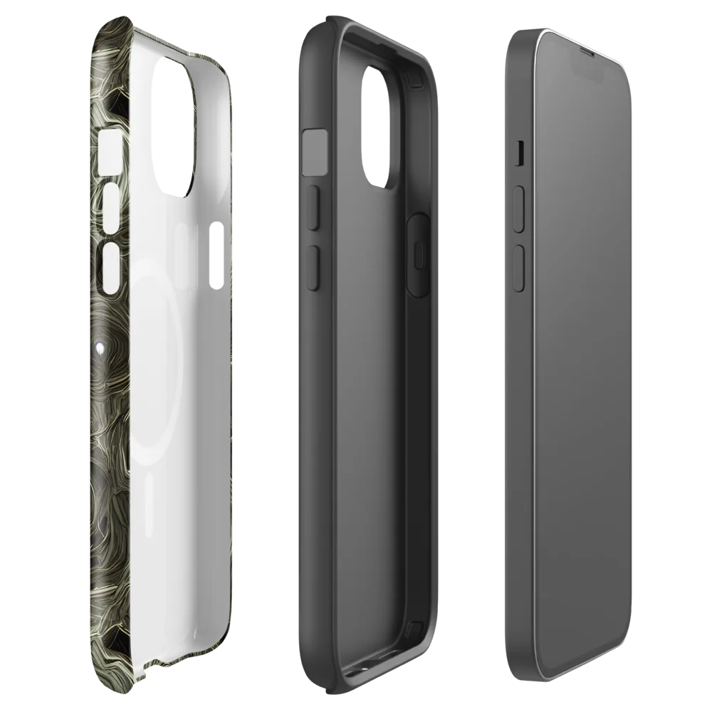 Olive Vortex on MagSafe Tough Case for iPhone® — Front