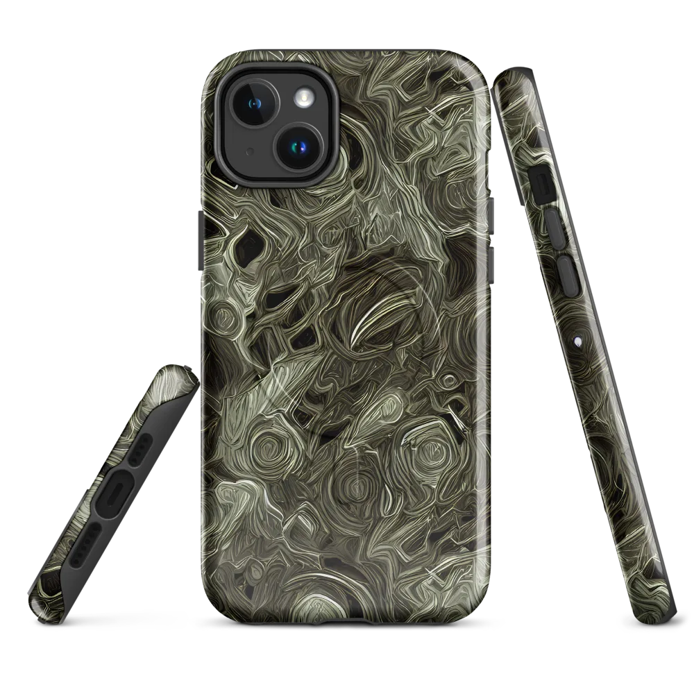Olive Vortex on MagSafe Tough Case for iPhone® — Front