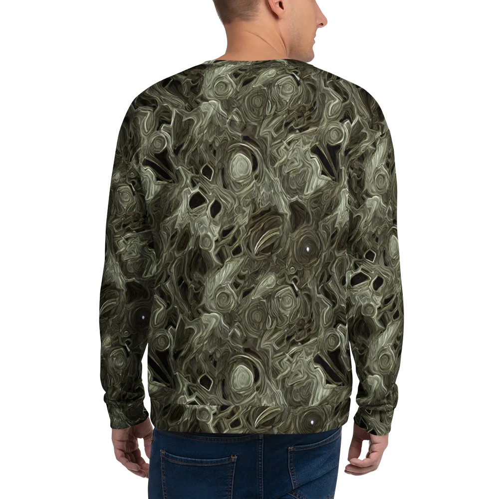 Olive Vortex on Sweatshirt — Back