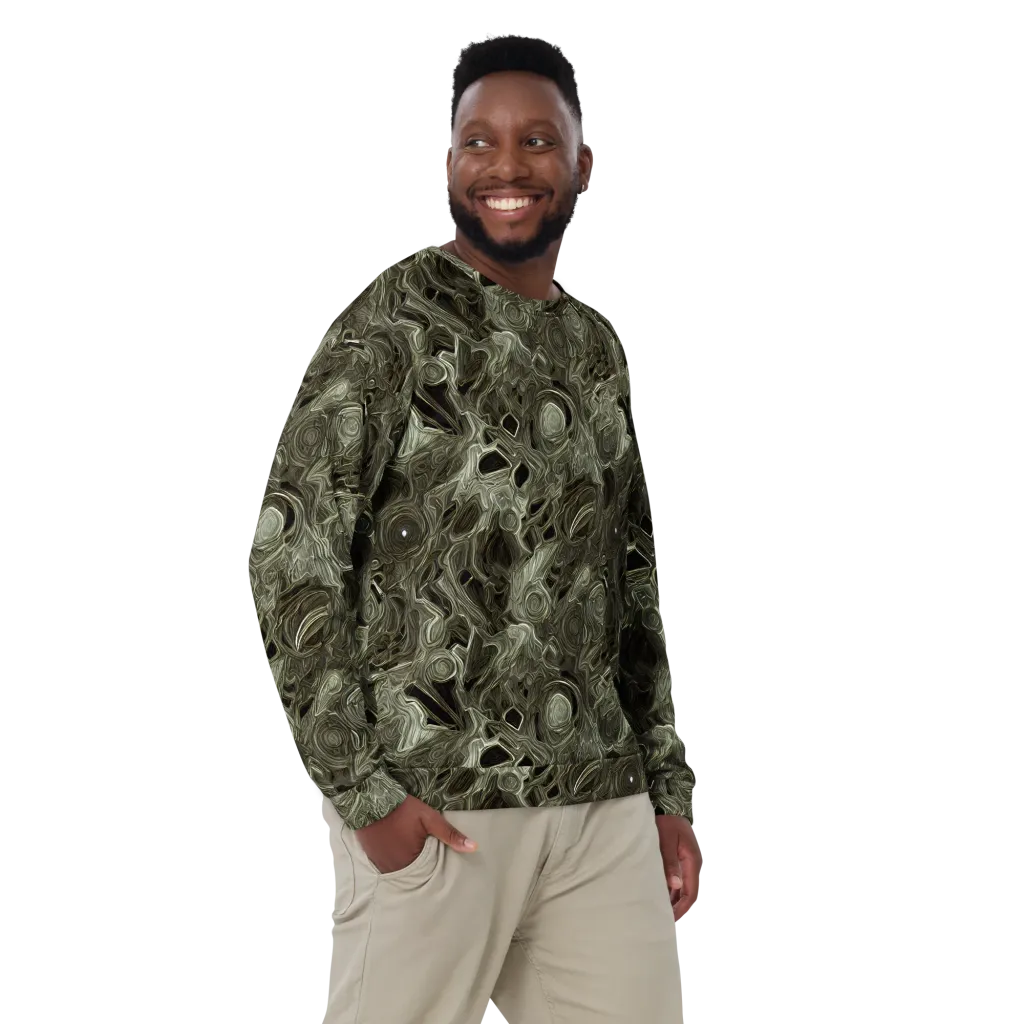 Olive Vortex on Sweatshirt — Front