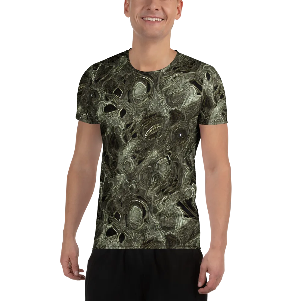 Olive Vortex on Men's Athletic T-Shirt — Front