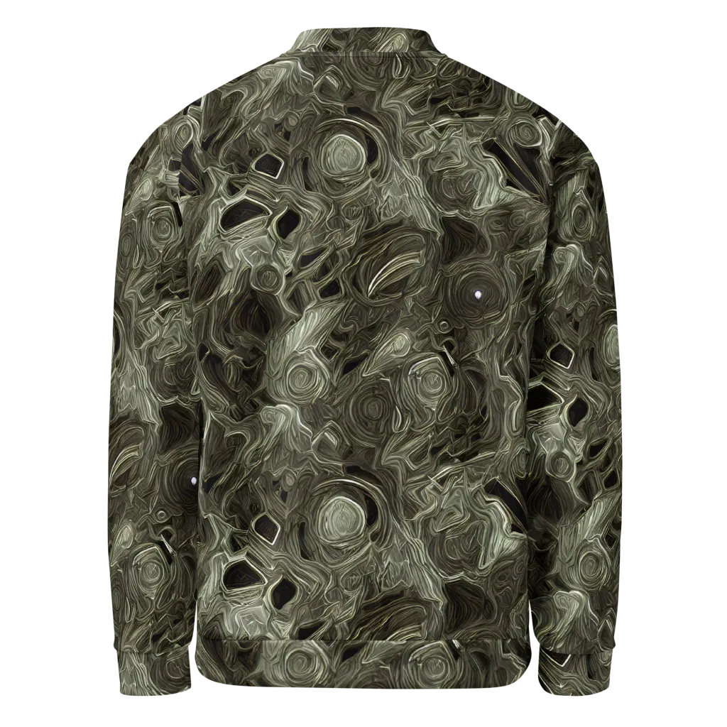 Olive Vortex on Bomber Jacket — Back