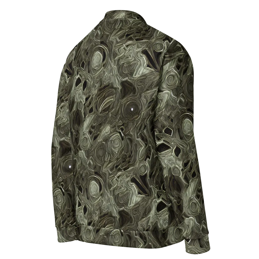 Olive Vortex on Bomber Jacket — Right Back