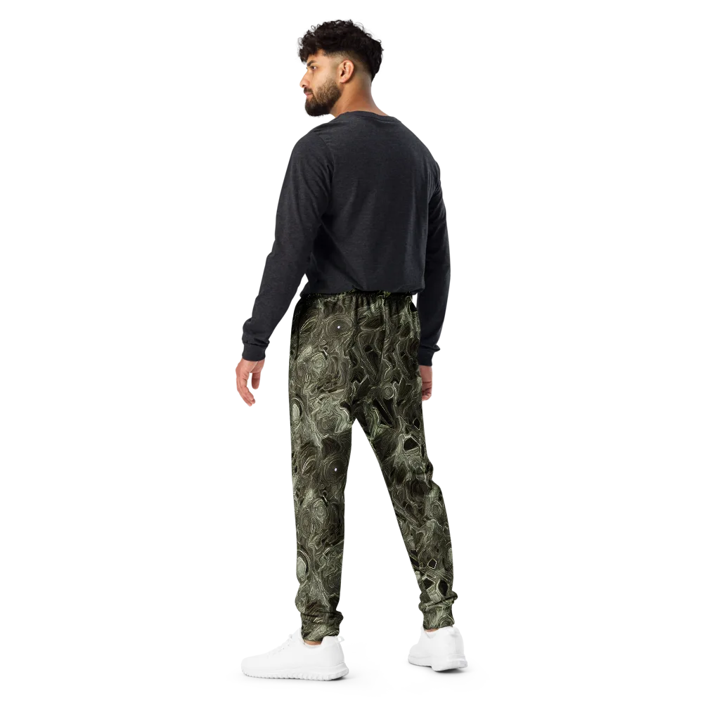 Olive Vortex on Men's Joggers — Back