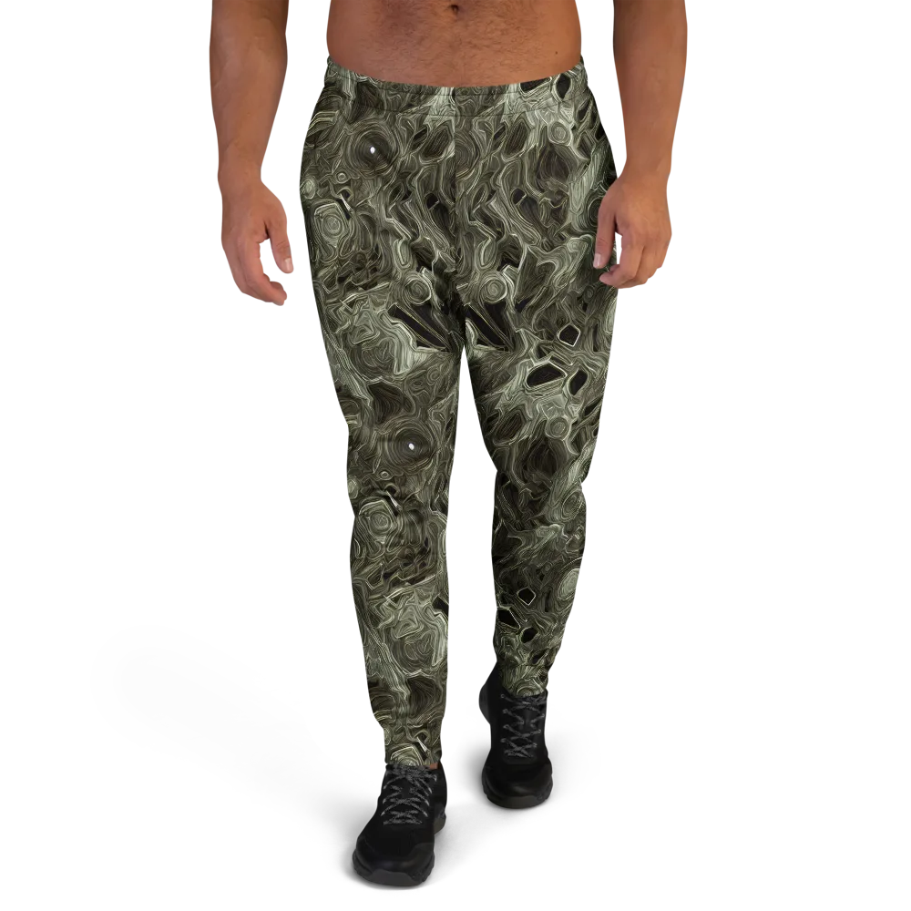 Olive Vortex on Men's Joggers — Front