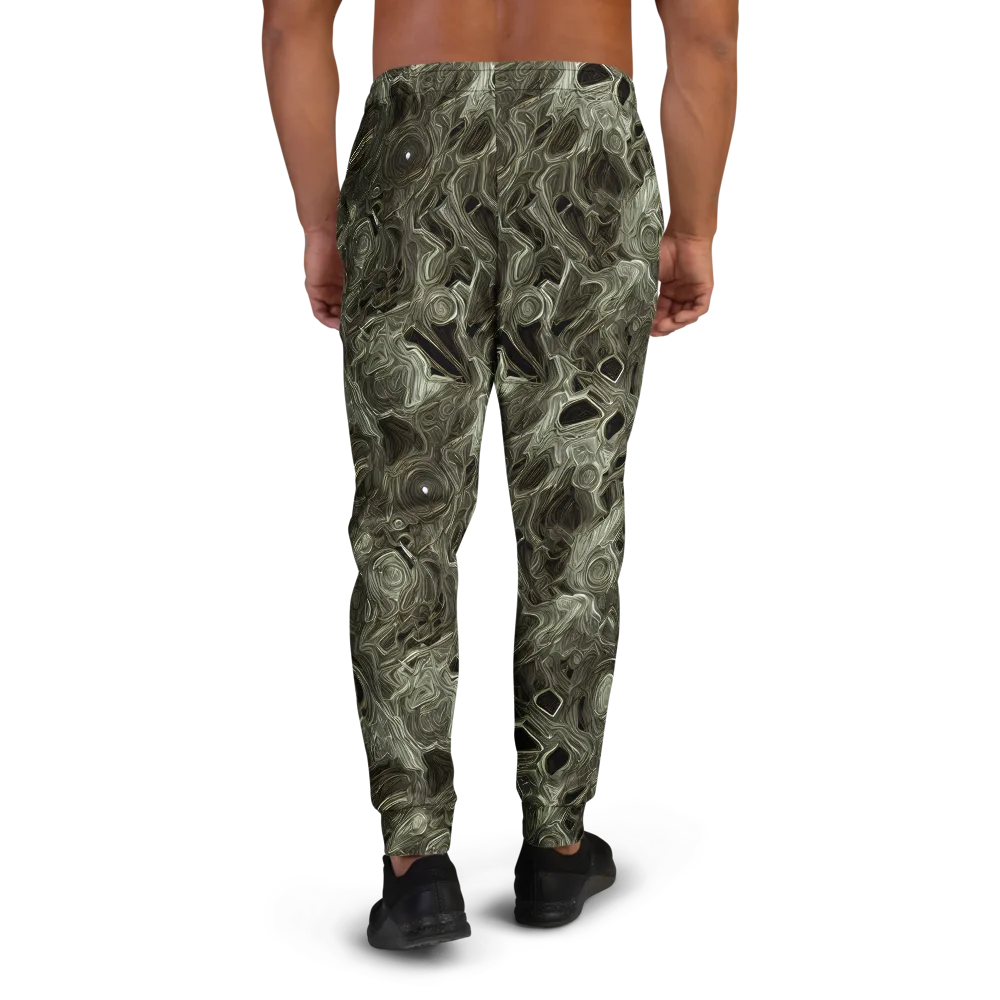 Olive Vortex on Men's Joggers — Back
