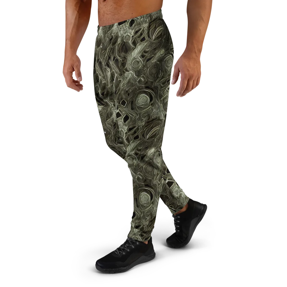 Olive Vortex on Men's Joggers — Left