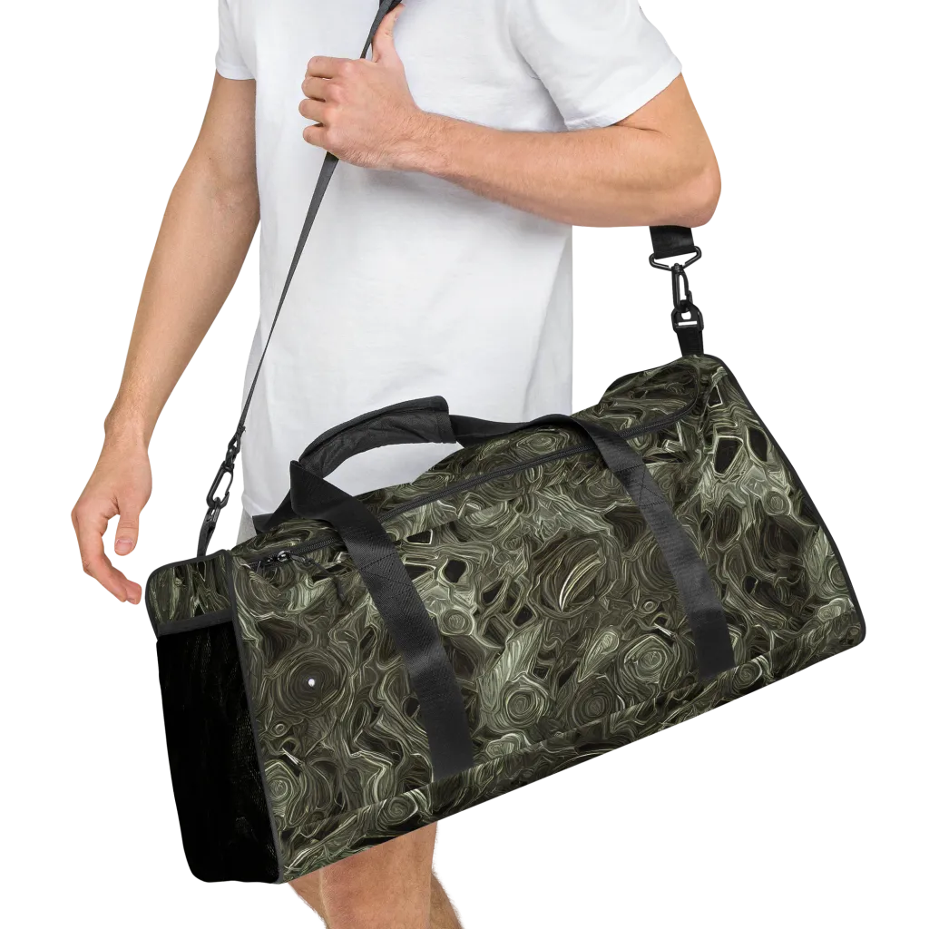 Olive Vortex on Duffle Bag — Right Front