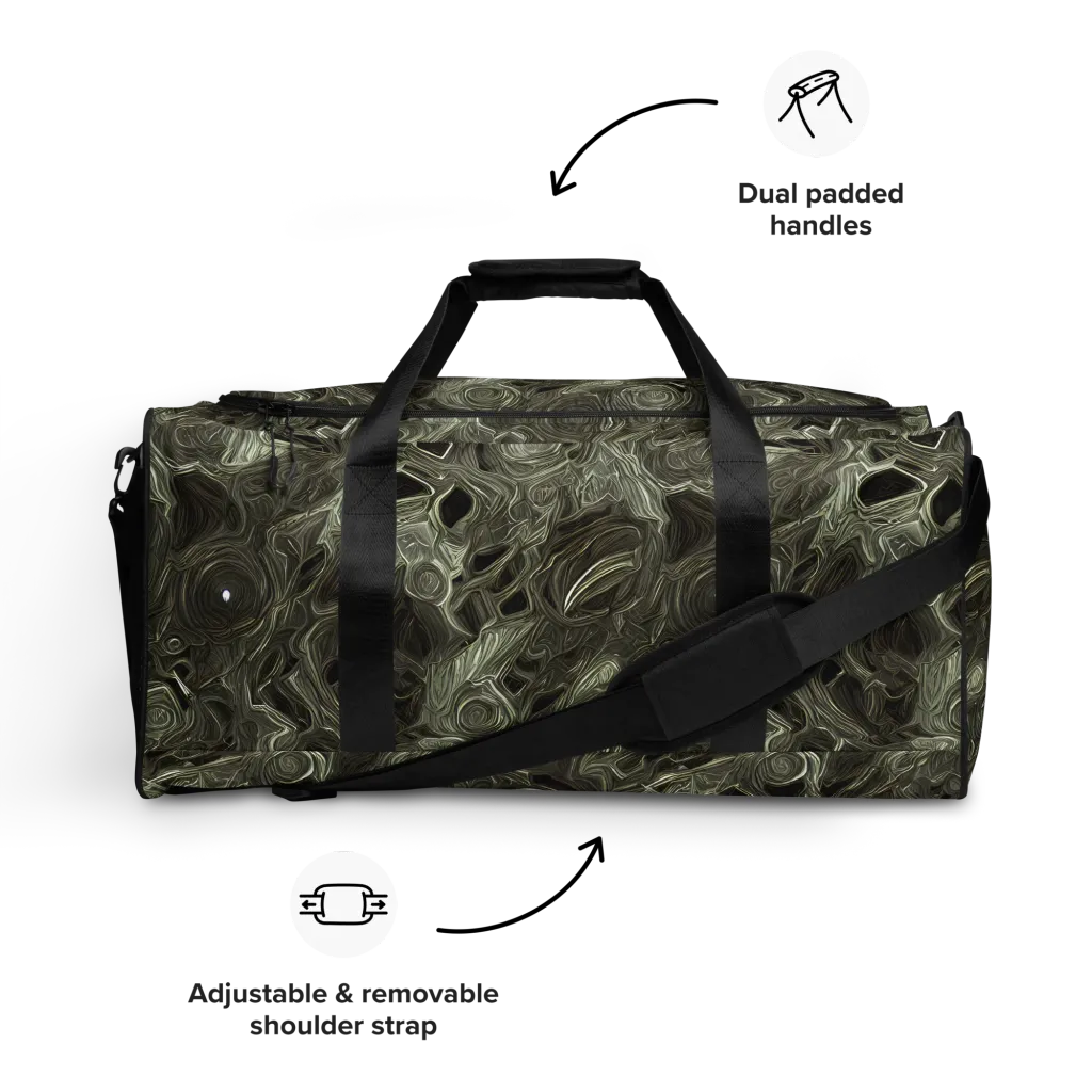 Olive Vortex on Duffle Bag — Front