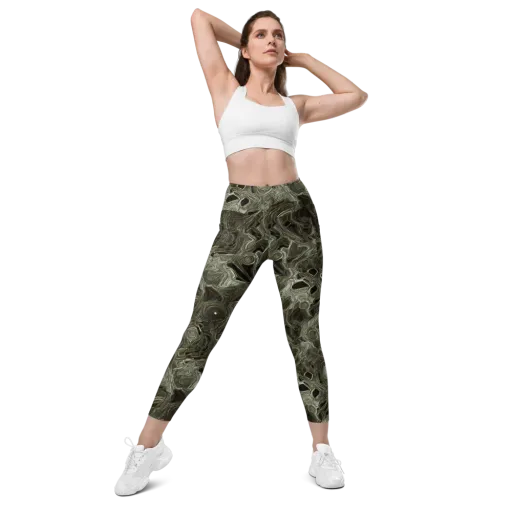 Olive Vortex on a Leggings with Pockets