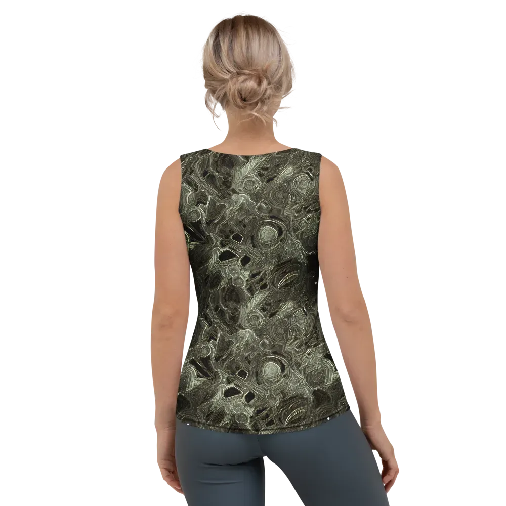 Olive Vortex on Women's Tank Top — Back