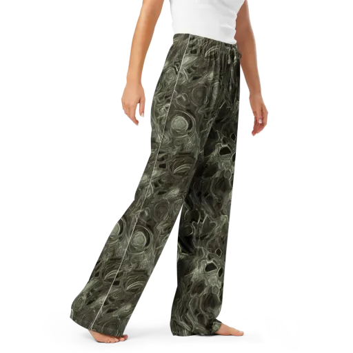Olive Vortex on a Women's Pajama Pants