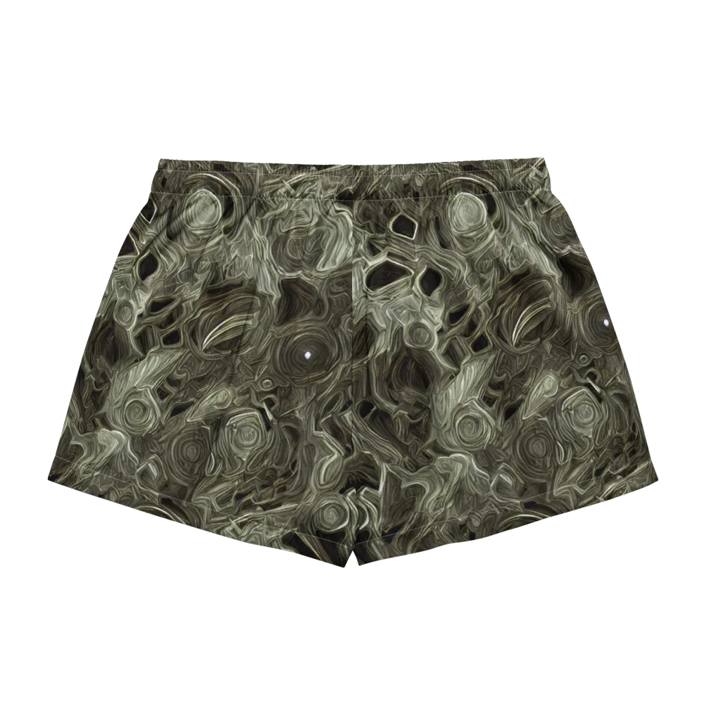 Olive Vortex on Women's Pajama Shorts — Back